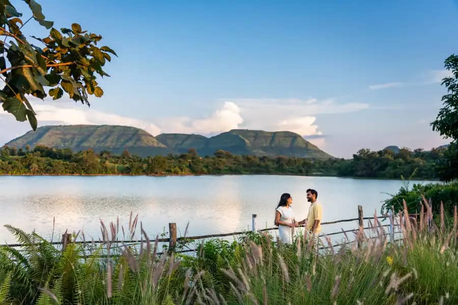 SaffronStays Lake House